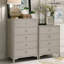 Meuble d'appoint en bois massif gris-2035139941