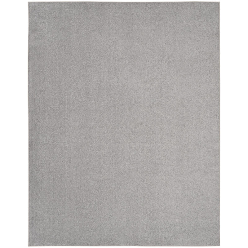Nourison Essentials Silver/Gray Indoor/Outdoor Area Rug, Rectangle 4' x 6'
