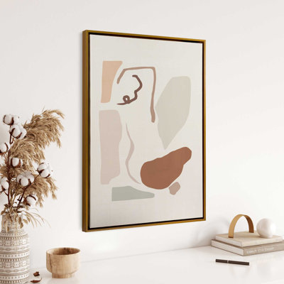 «Feathered Ballet v1», reproduction sur toile dans un cadre en chrome poli