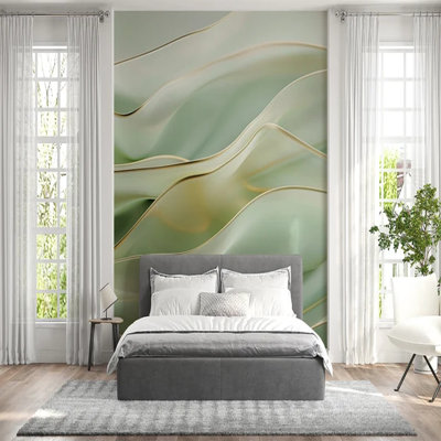 Papier peint Golden Jade Waves