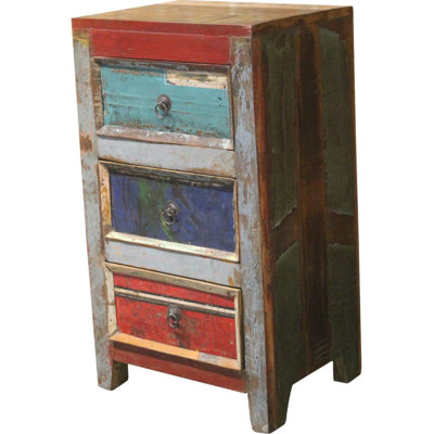 Glenn Solid Wood 45cm W 3 - Drawer Chest of Drawers
