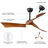 Kemp 52'' 3 - Blade Classic Propeller Ceiling Fan with Remote Control and LED Light Kit Included-11883310