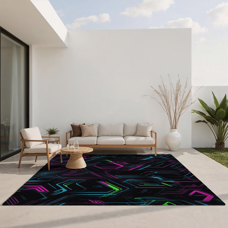 Spectrum Beats Indoor And Outdoor Area Rug, Rectangle 4' x 6'