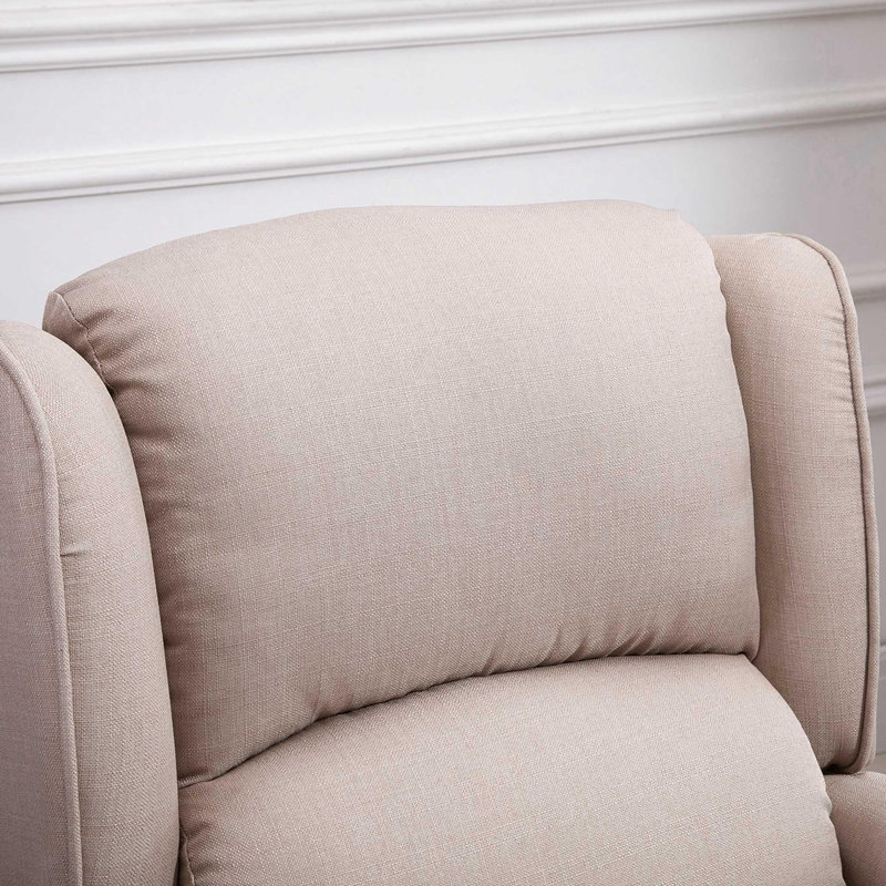 Canapé inclinable avec fonction chauffante et télécommande HOMcom, Tissu beige