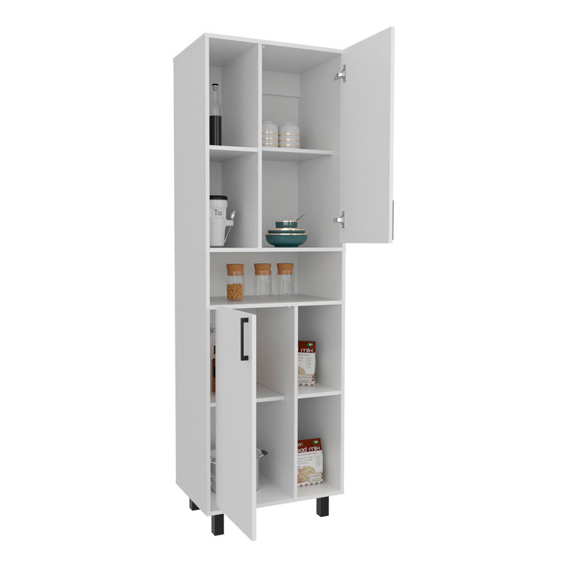 Garde-manger avec deux portes et plusieurs compartiments de rangement