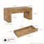 Table basse 48 po avec tiroir de rangement caché, bois naturel | Idée cadeau