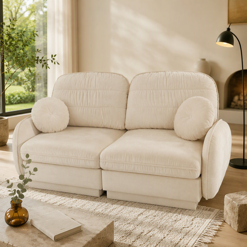 Canapé Chenille Cloud, Chenille crème beige