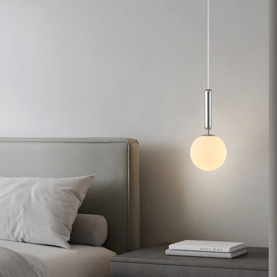 Luminaire suspendu moderne pour îlot de cuisine avec luminaire suspendu en verre blanc laiteux pour salle de bain dans la chambre à coucher