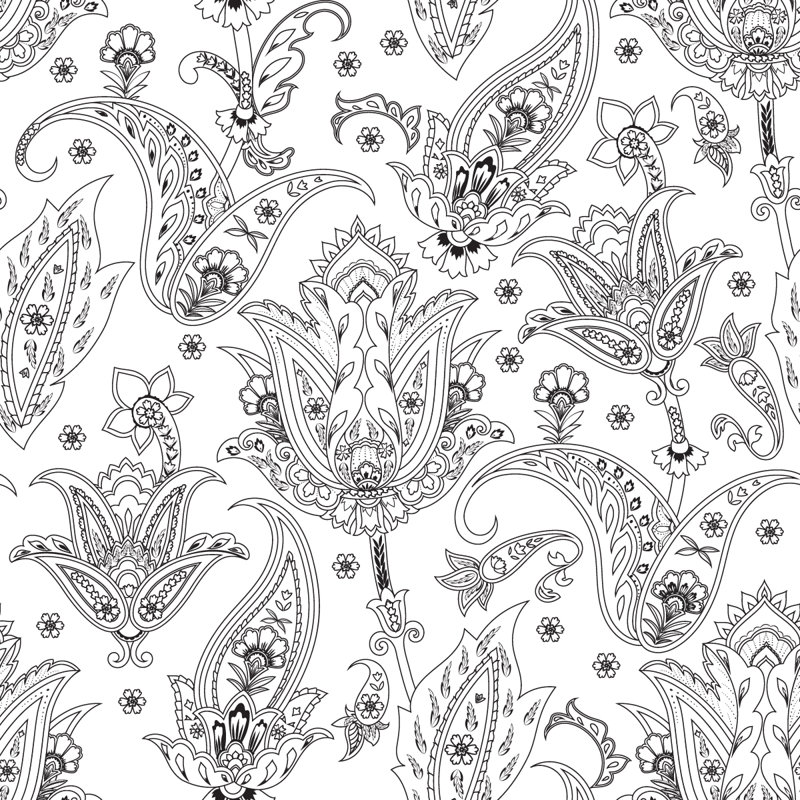 Floral Tile, 2.08' W x 10.42' L