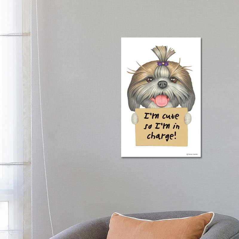 Shih Tzu I'm Cute by Danny Gordon - Wrapped Canvas Print