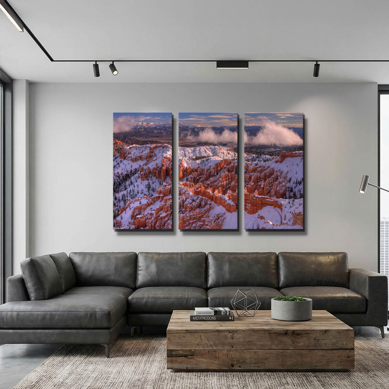 « Pureté brute » de Bill Sherrell, triptyque mural, 152 x 102 cm, 60 po x 40 po