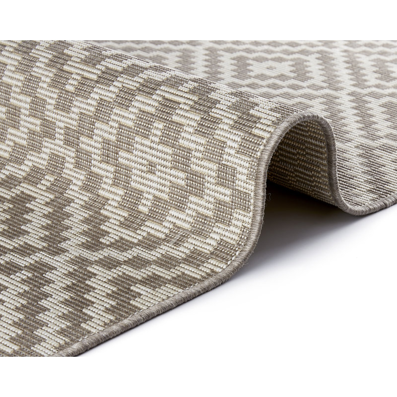 Breeze Flatweave Taupe Rug, Rectangle 80 x 150cm