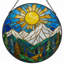 Panneau de vitrail 12 "H Sun Mountain-885988469