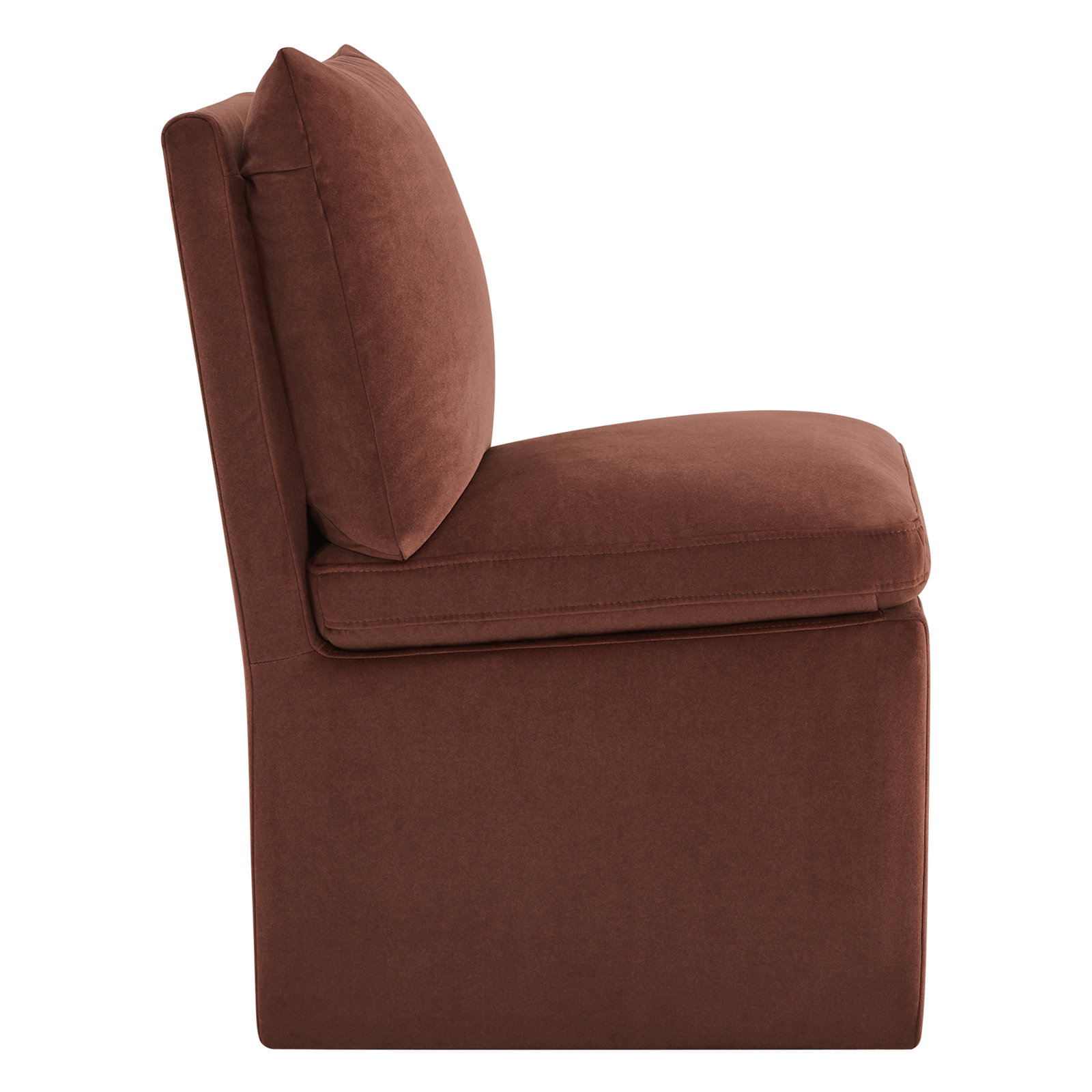Alayaa Linen Dining Chair, Brick Polyester