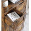 Grande armoire de rangement, armoire de rangement pour salle de bain avec 2 grands tiroirs et tablette réglable, pour le salon, le bureau personnel et la cuisine brun rustique