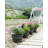 Vladya 4-Piece Round Half Barrel Flower Pots Rustic Farmhouse Style Faux Wood Planter Containers for Indoor & Outdoor Use Perfect for Displaying Decorative Garden Florals Herbs & Succulents