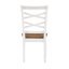 Ensemble de salle à manger 7 pièces avec chaises à dossier en X double, style champêtre en bois pour des expériences culinaires confortables et invitantes, ensemble de table de salle à manger