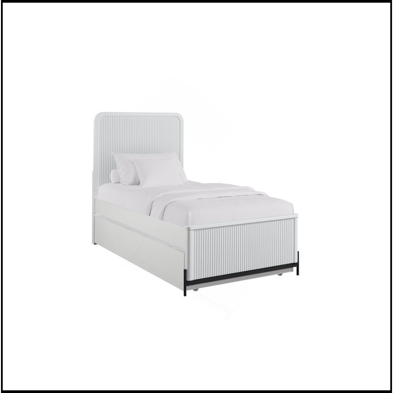 Full Over Twin Trundle Bed, White