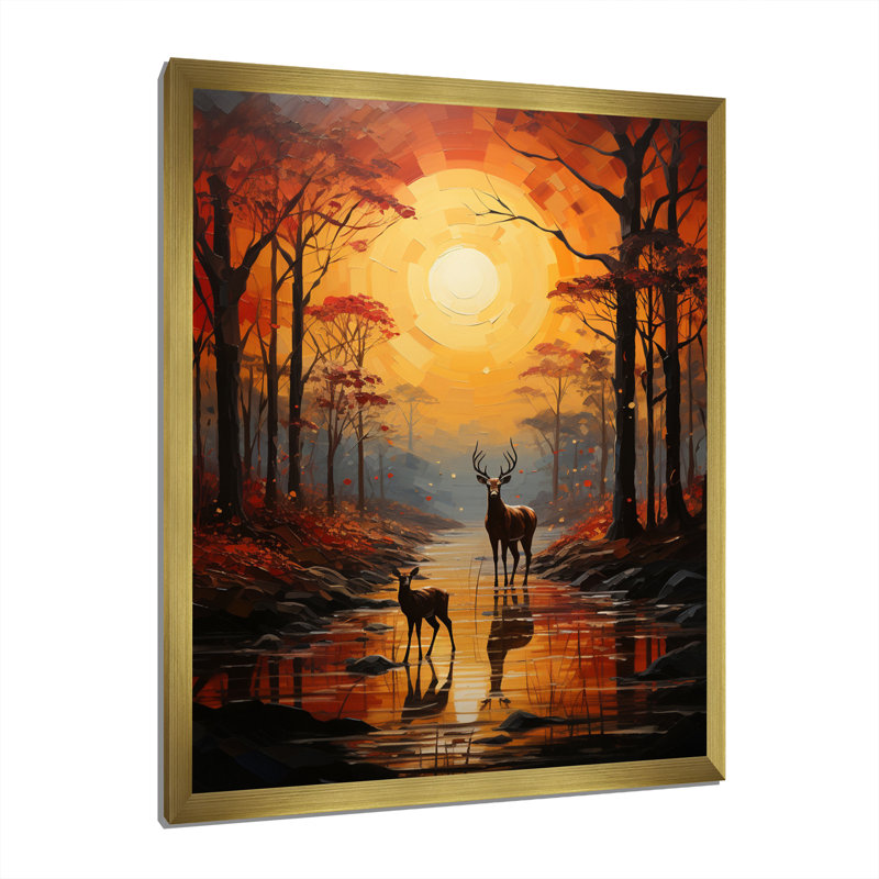 Walcourt African Savannah Symphony III, H 32 po x l 16 po x P 1 po, Encadrement doré