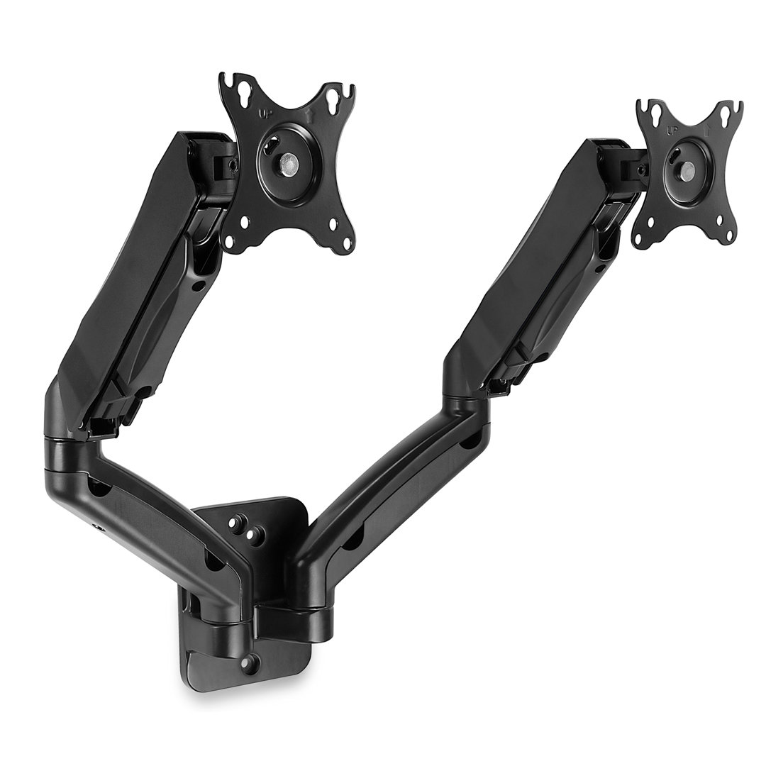 Mount-It Full Motion Dual Arm Monitor Wall Mount, Fits w/ Monitors from 13" to 27" | 14.3 Lbs. Cap. Mount-it