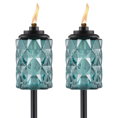 TIKI Brand Easy Install 65 Inch TIKI Torch Topaz Blue