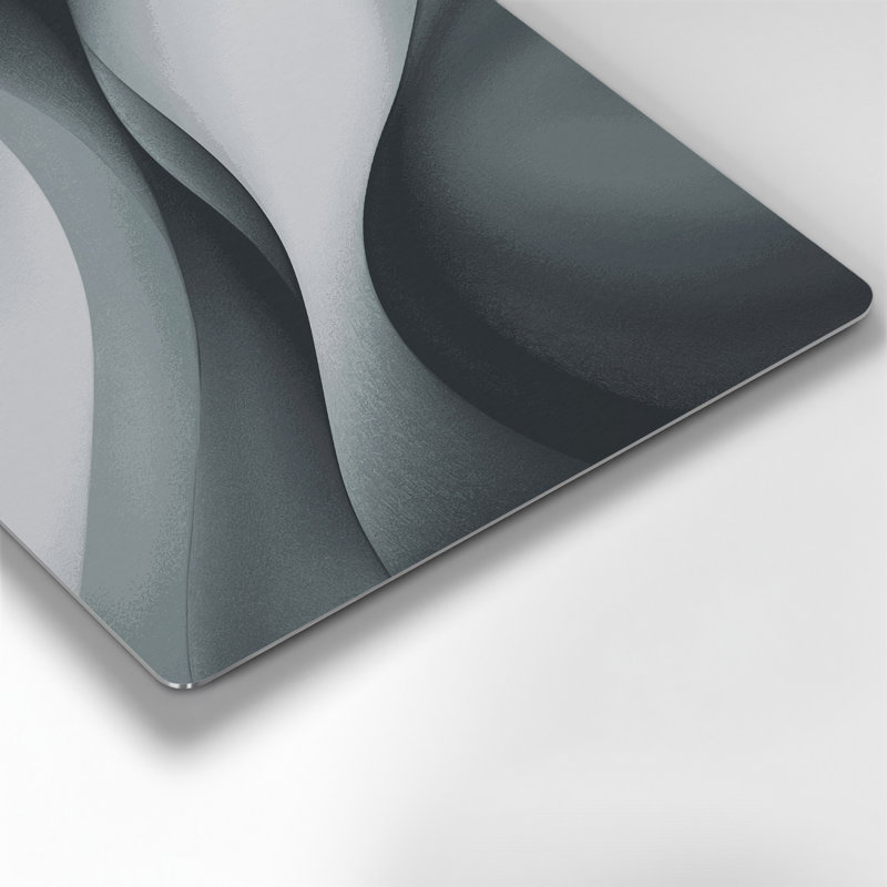 Minimalisme 45, art mural gris en métal, H 12 po x l 12 po