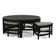 Table basse en rotin avec bancs Raffles