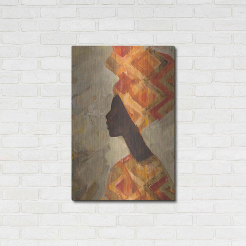 Dakota Fields «African Beauty II» par Albena Hristova, art mural en métal, H 36 po x l 24 po