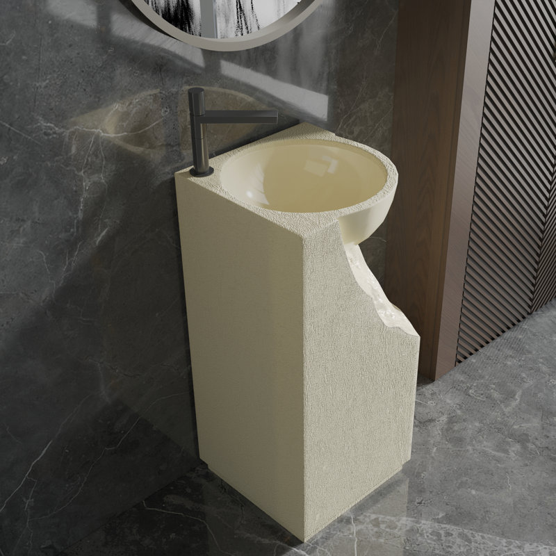Lavabo de salle de bain 34 po, Crémeux