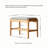 Modern 24-inch Brown Solid Wood Shoe Bench