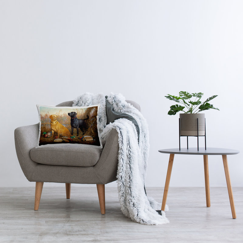 Coussin décoratif imprimé "Hunting Dogs Landscape" par Hayden Lambson