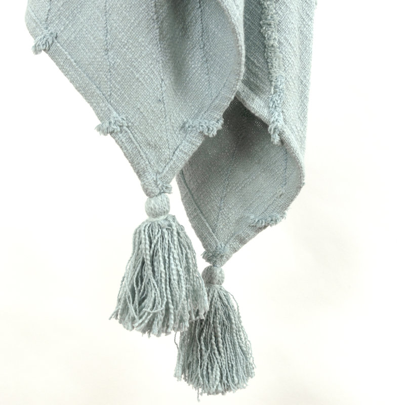 Hand Woven Throw Blanket, Aqua