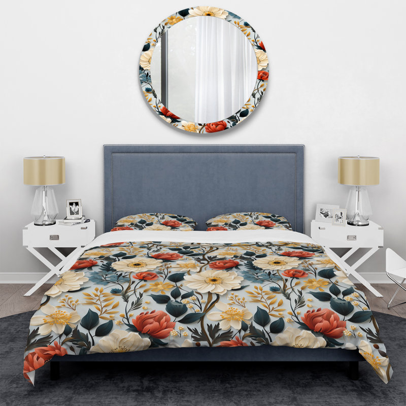 Ensemble de housse de couette Bohemian Autumn, Housse de couette pour très grand lit et 2 très