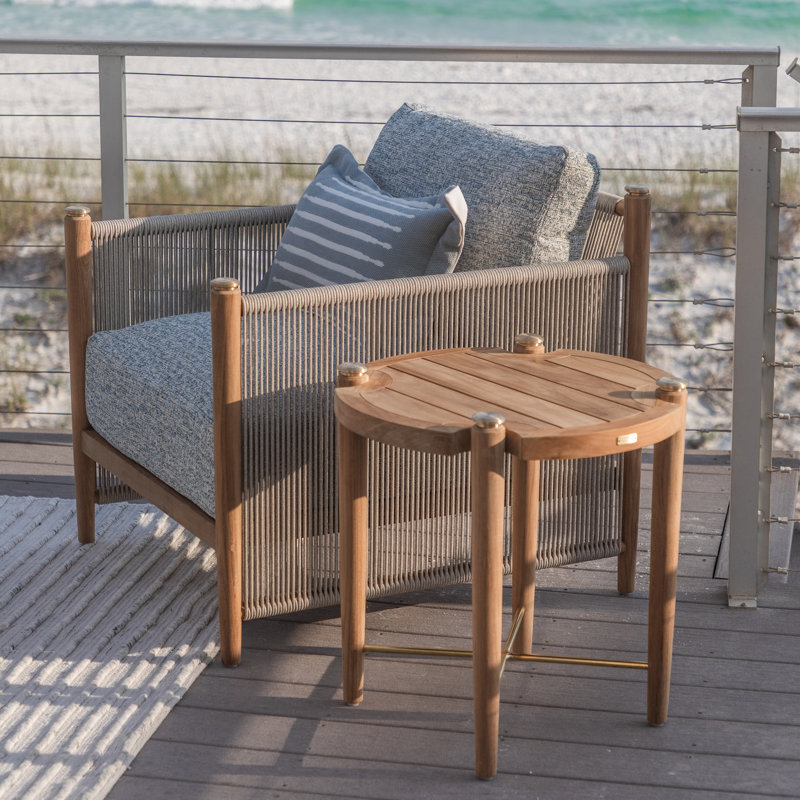 Pacifica Outdoor Round Teak Side Table