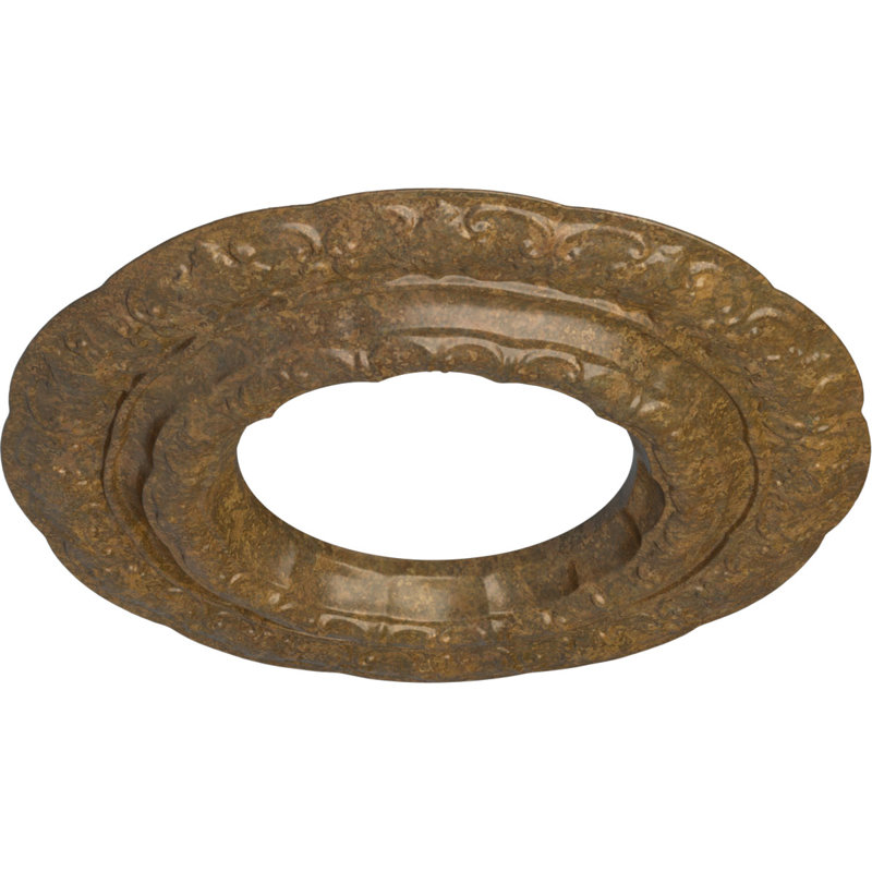 Médaillon de plafond H 15,375 po x l 15,375 po x P 1 po Lisbon, Bronze huilé