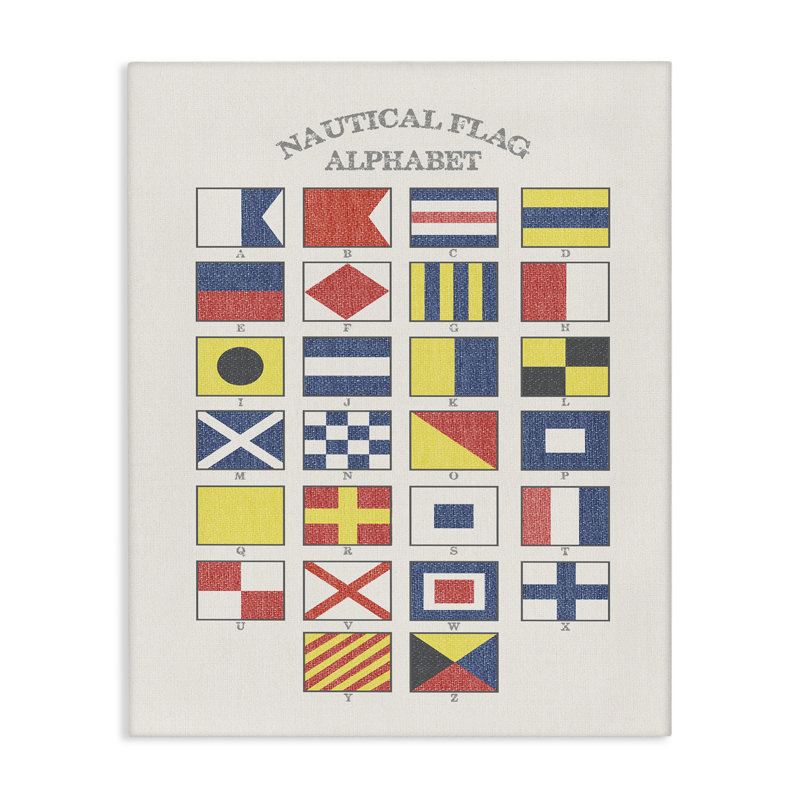 «Nautical Flag Alphabet» par Amalie, impression, H 40 po x l 30 po