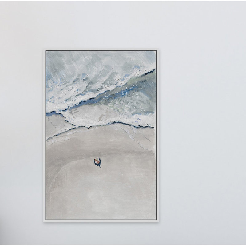 «Somewhere at the Beach», reproduction de peinture acrylique sur toile encadrée, H 18 po x l 12 po x P 1,5 po