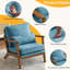 Fauteuil d'appoint Mid-Century avec accoudoirs lombaires Bruce-110957957
