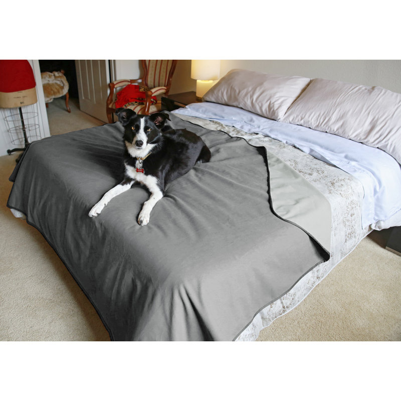 Catalonia Waterproof Blanket, Light Gray/Dark Gray, 60" W x 80" L