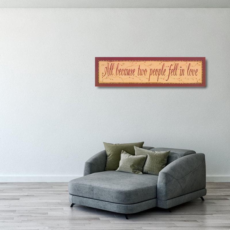 Tous parce que deux personnes sont tombées amoureuses, 11" H x 40" W