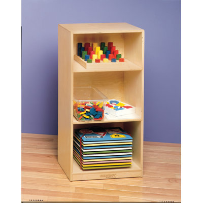 3 Compartment Manufactured Wood Shelving Unit