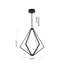 Modern 6 Light LED Black Diamond Frame Chandelier-959491043