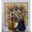 Décoration murale géométrique en bois brun faite à la main style sud-ouest 30 po x 2 po x 30 po