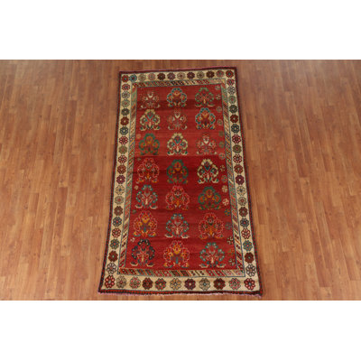 Tapis rouge rétro Gabbeh 4 x 8
