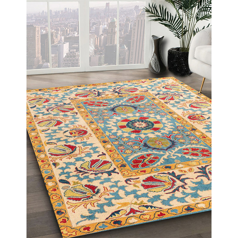 Abstract Indoor Rug, Square 4'