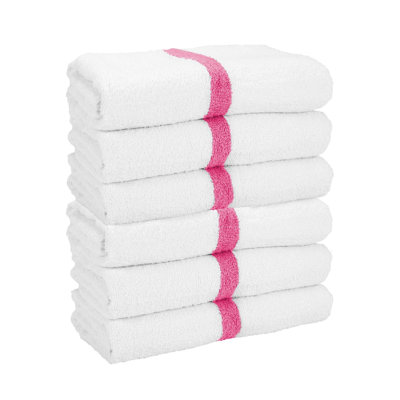 Power Gym Bath Towel 22x44 Pink (6/Pack)