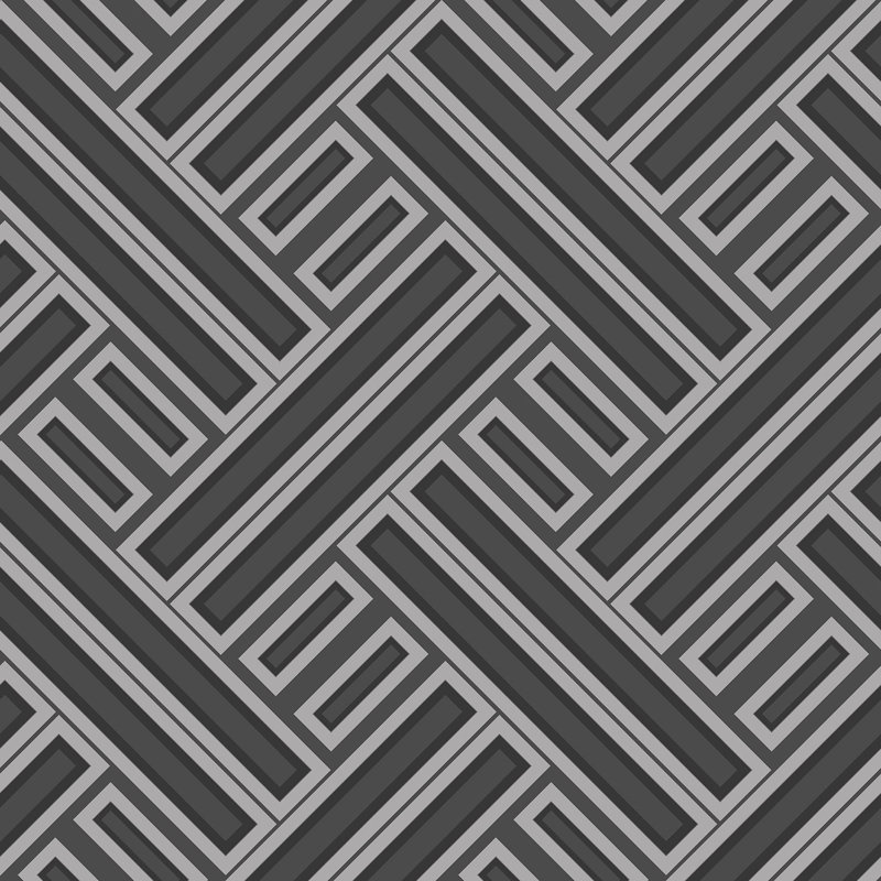 Geometrix 10m x 52.8cm Satin Wallpaper Roll, Black
