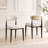5-Piece Round Dining Table Set with 4 Upholstered Chairs, 47" Modern Kitchen Dining Set for 4