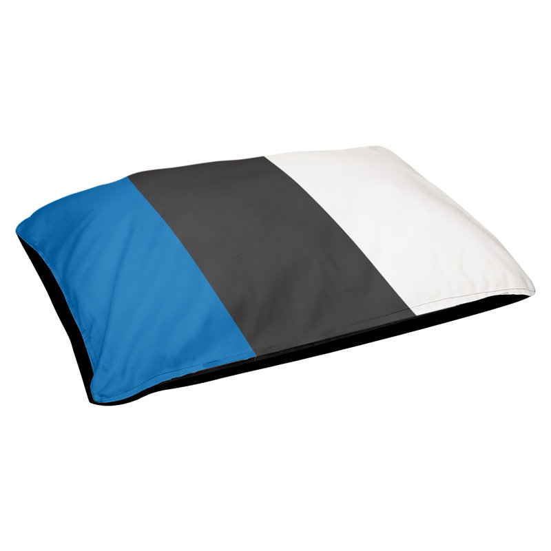 Golden State Polyester Pet Bed, Medium (28" W x 18" D x 9.5" H), Royal Blue/Slate/White