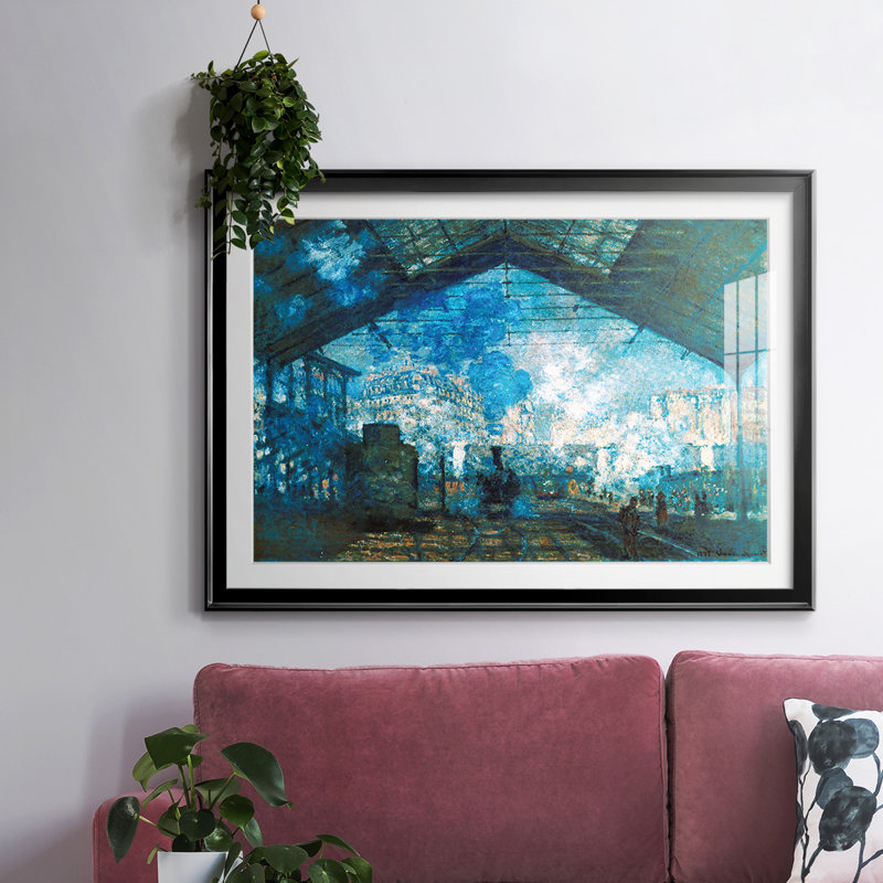 " The Station Saint ", 19" H x 27" W x 1.5" D, Black